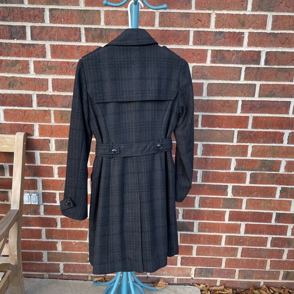 NWT New Wool Plaid Banana Republic Coat - Small - Picture 5 of 10
